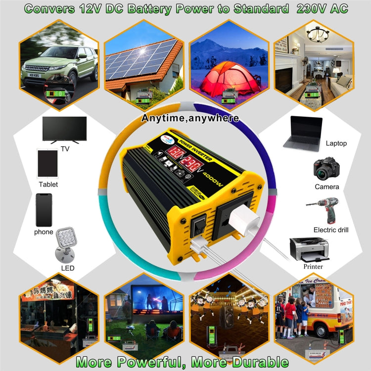 Legend II Generation 12V to 110V 4000W Car Power Inverter