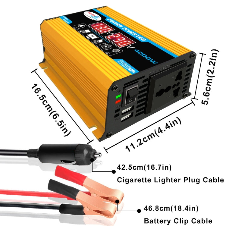 Tang II Generation 12V to 110V 4000W Car Power Inverter