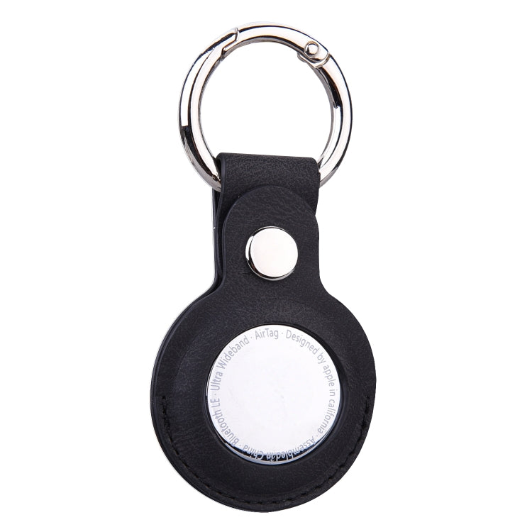 Floral Embossing Leather Protective Case with Key Ring for AirTag