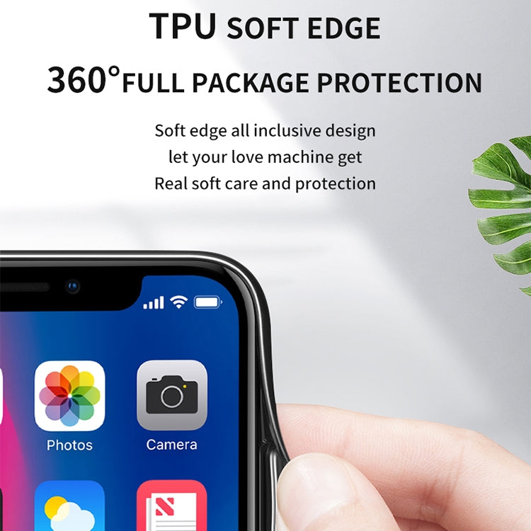 For Motorola Moto G6 Plus Starry Sky Painted Tempered Glass TPU Shockproof Protective Case