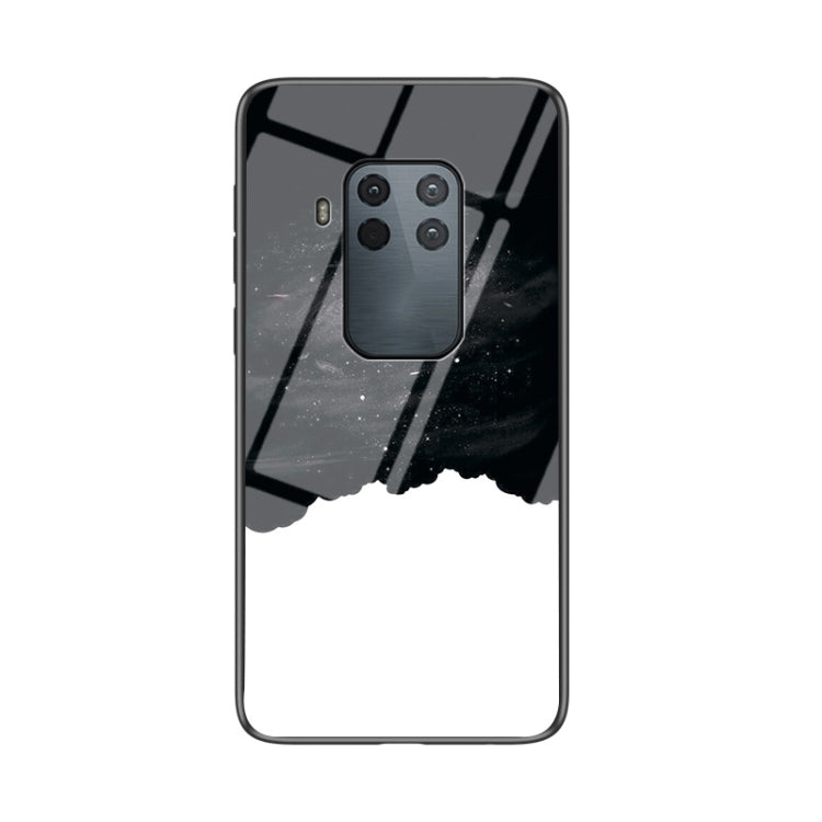 For Motorola One Zoom Starry Sky Painted Tempered Glass TPU Shockproof Protective Case