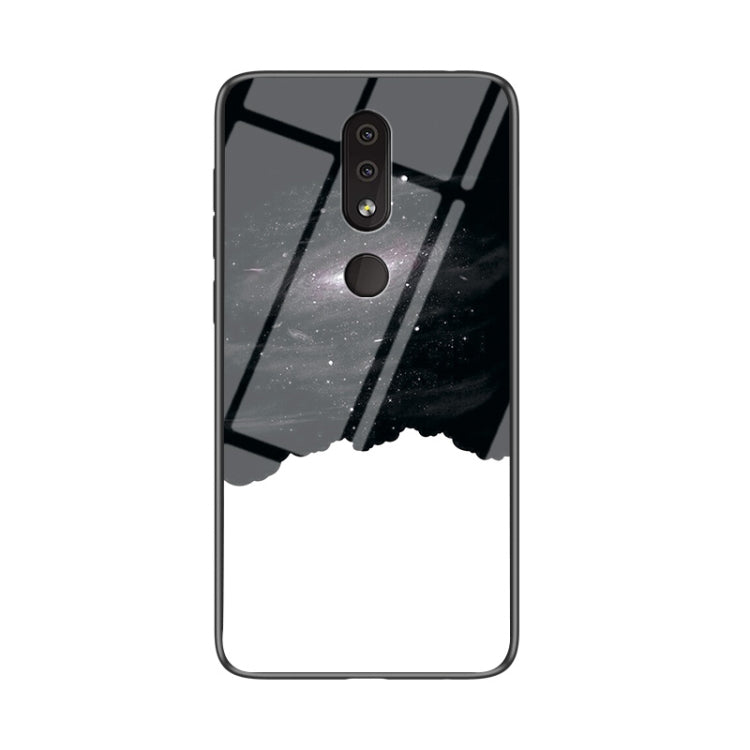 For Nokia 4.2 Starry Sky Painted Tempered Glass TPU Shockproof Protective Case