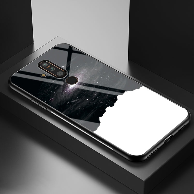 For Nokia X71 Starry Sky Painted Tempered Glass TPU Shockproof Protective Case