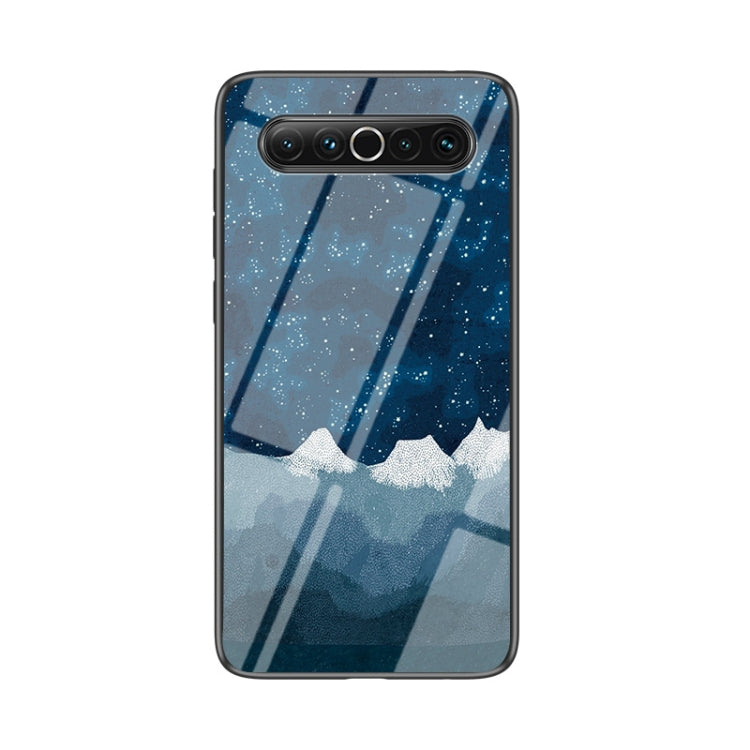 For Meizu 17 Starry Sky Painted Tempered Glass TPU Shockproof Protective Case