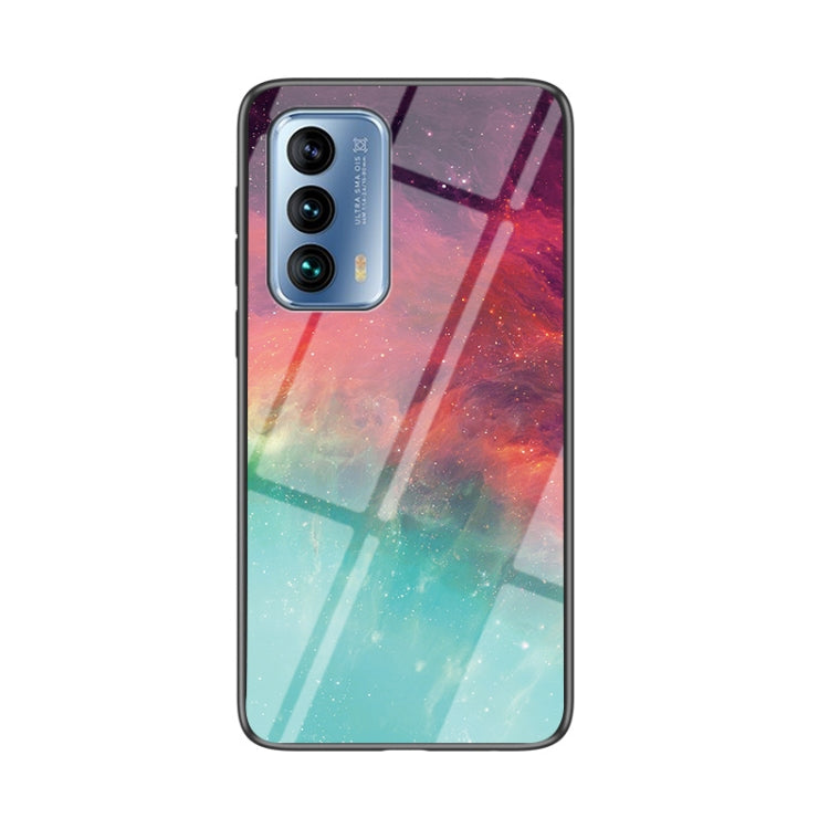 For Meizu 18 Starry Sky Painted Tempered Glass TPU Shockproof Protective Case