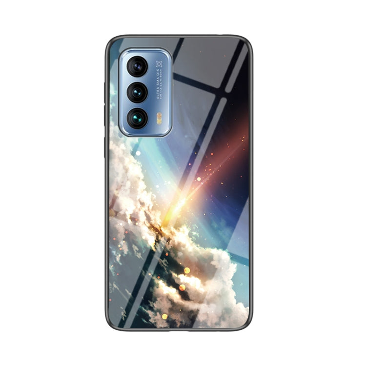 For Meizu 18 Starry Sky Painted Tempered Glass TPU Shockproof Protective Case