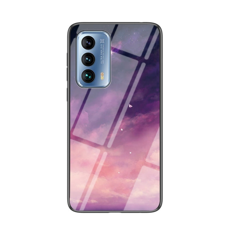 For Meizu 18 Starry Sky Painted Tempered Glass TPU Shockproof Protective Case