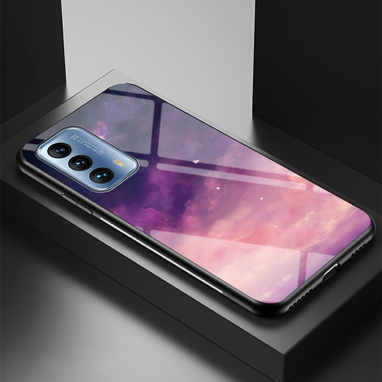 For Meizu 18 Starry Sky Painted Tempered Glass TPU Shockproof Protective Case
