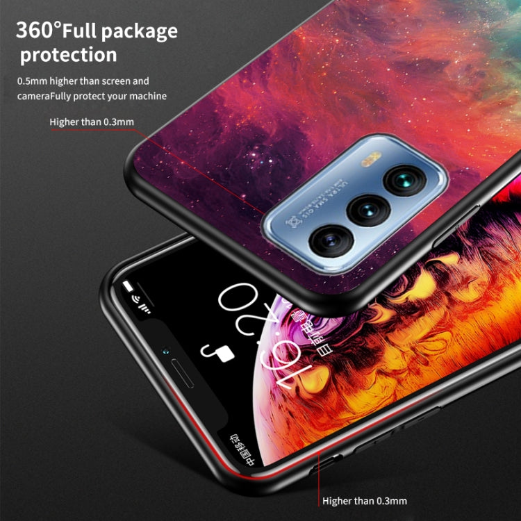 For Meizu 18 Starry Sky Painted Tempered Glass TPU Shockproof Protective Case