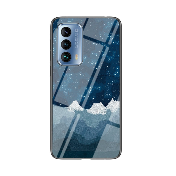 For Meizu 18 Starry Sky Painted Tempered Glass TPU Shockproof Protective Case