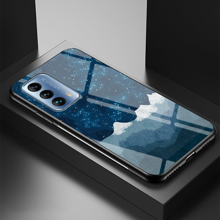 For Meizu 18 Starry Sky Painted Tempered Glass TPU Shockproof Protective Case