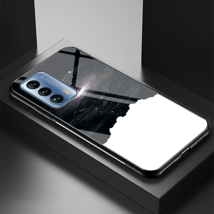 For Meizu 18 Starry Sky Painted Tempered Glass TPU Shockproof Protective Case