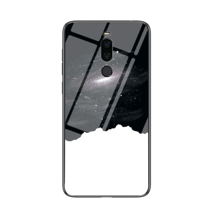 For Meizu X8 Starry Sky Painted Tempered Glass TPU Shockproof Protective Case