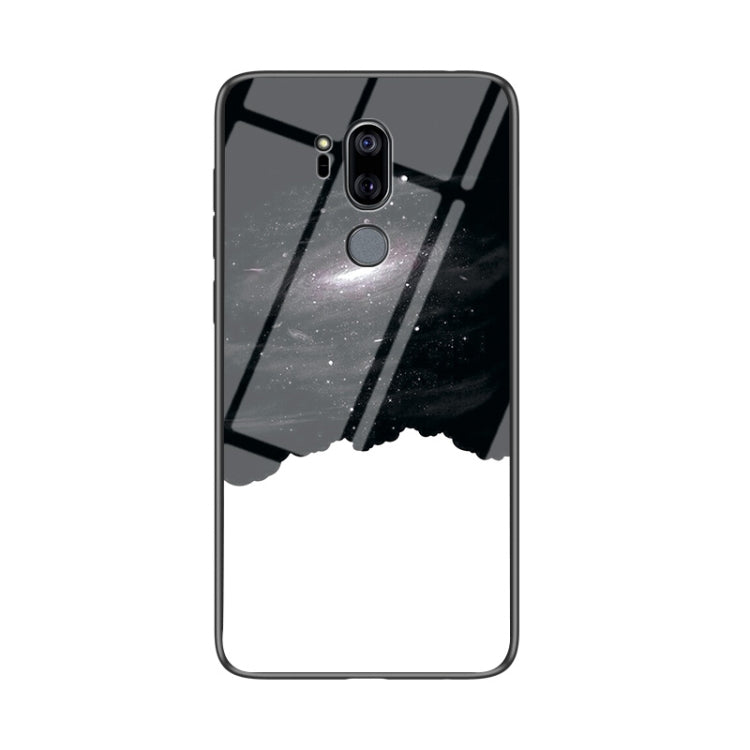 For LG G7 ThinQ Starry Sky Painted Tempered Glass TPU Shockproof Protective Case