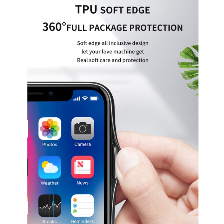 For LG G7 ThinQ Starry Sky Painted Tempered Glass TPU Shockproof Protective Case