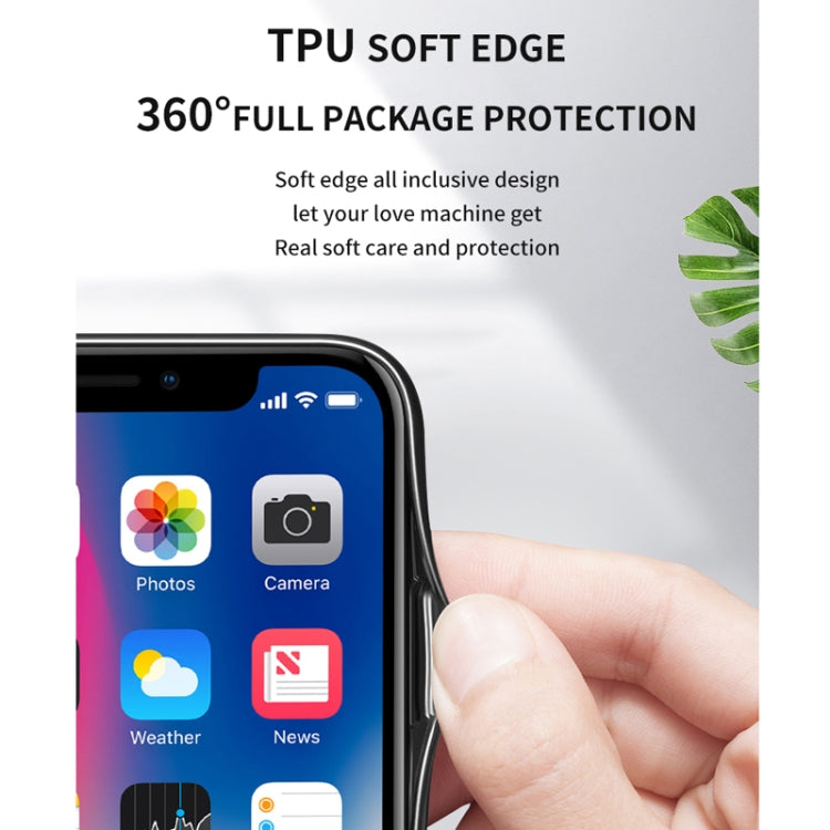 For LG G8 ThinQ Starry Sky Painted Tempered Glass TPU Shockproof Protective Case