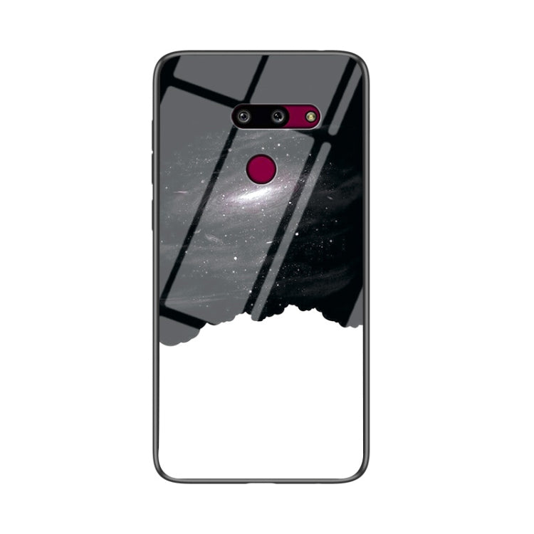 For LG G8 ThinQ Starry Sky Painted Tempered Glass TPU Shockproof Protective Case
