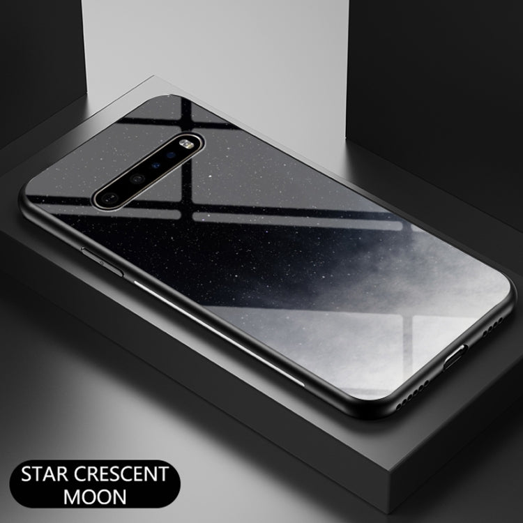 For LG V60 ThinQ 5G Starry Sky Painted Tempered Glass TPU Shockproof Protective Case