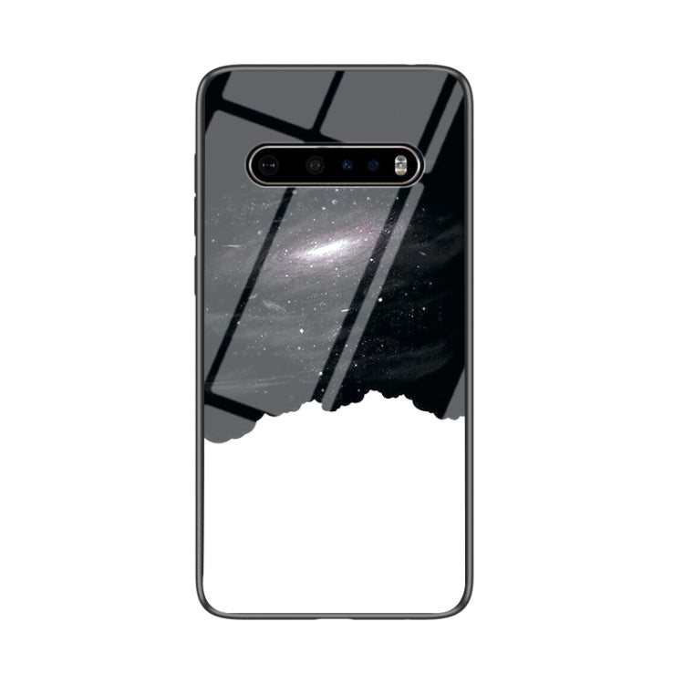 For LG V60 ThinQ 5G Starry Sky Painted Tempered Glass TPU Shockproof Protective Case