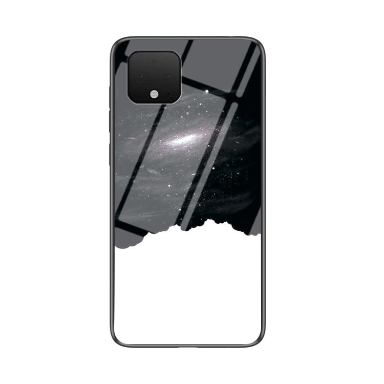 For Google Pixel 4 XL Starry Sky Painted Tempered Glass TPU Shockproof Protective Case