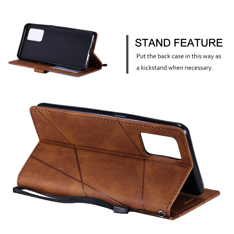 For OPPO A74 4G / F19 Skin Feel Splicing Horizontal Flip Leather Case with Holder & Card Slots & Wallet & Photo Frame