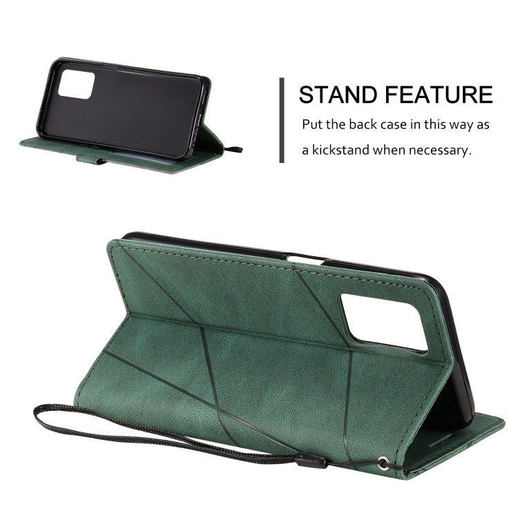 For OPPO Realme V13 5G Skin Feel Splicing Horizontal Flip Leather Case with Holder & Card Slots & Wallet & Photo Frame