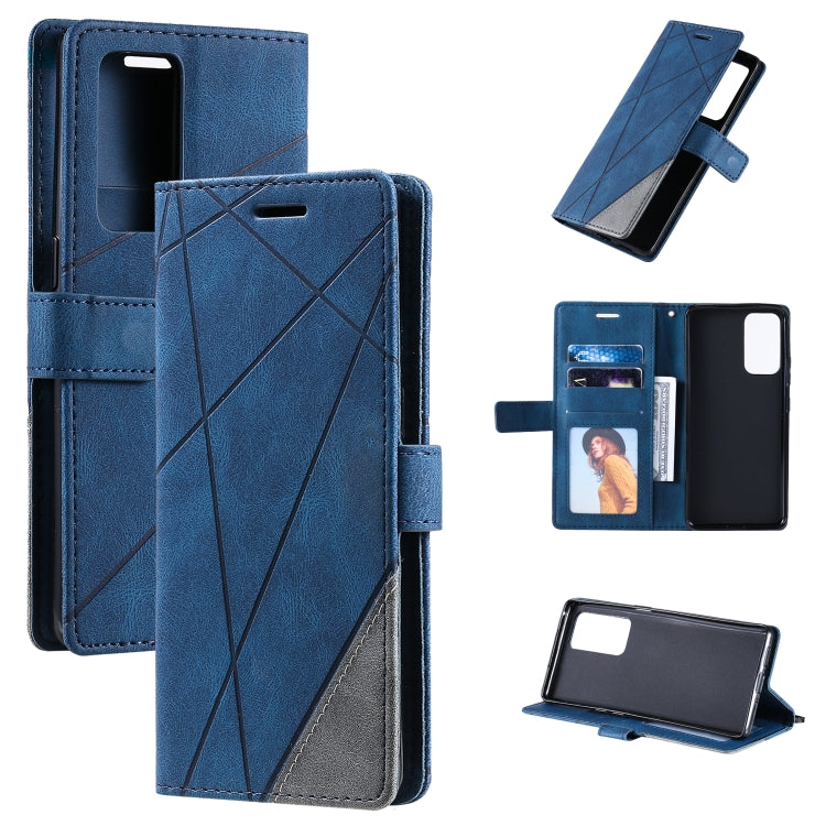 For OPPO Reno6 Pro+ 5G Skin Feel Splicing Horizontal Flip Leather Case with Holder & Card Slots & Wallet & Photo Frame