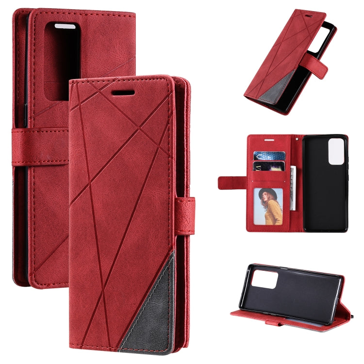 For OPPO Reno6 Pro+ 5G Skin Feel Splicing Horizontal Flip Leather Case with Holder & Card Slots & Wallet & Photo Frame