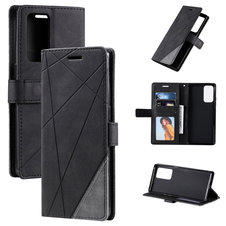 For OPPO Reno6 Pro+ 5G Skin Feel Splicing Horizontal Flip Leather Case with Holder & Card Slots & Wallet & Photo Frame