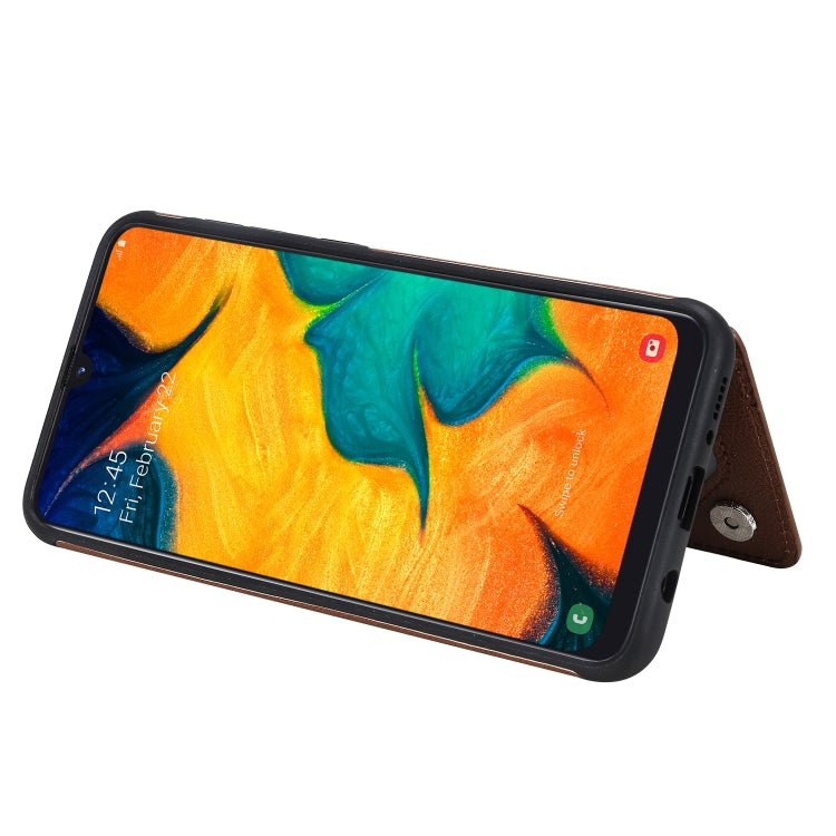 For Galaxy A50 Solid Color Double Buckle Zipper Shockproof Protective Case