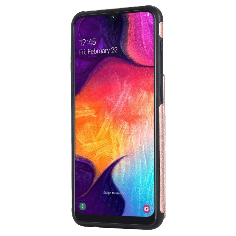 For Galaxy A50 Solid Color Double Buckle Zipper Shockproof Protective Case