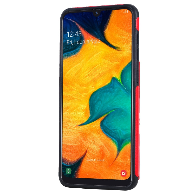 For Galaxy A50 Solid Color Double Buckle Zipper Shockproof Protective Case