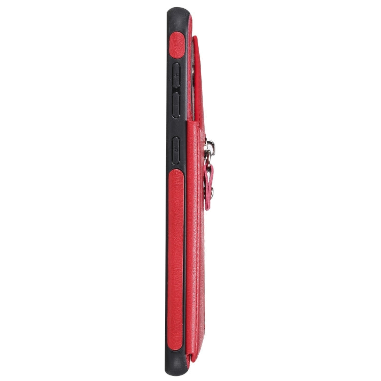 For Galaxy A50 Solid Color Double Buckle Zipper Shockproof Protective Case