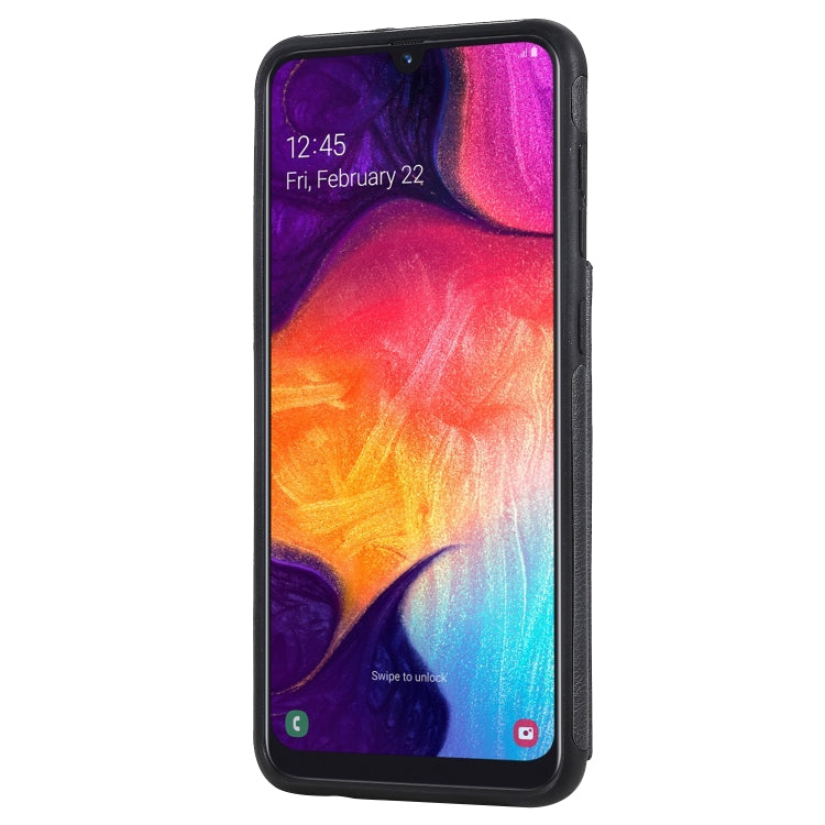 For Galaxy A50 Solid Color Double Buckle Zipper Shockproof Protective Case