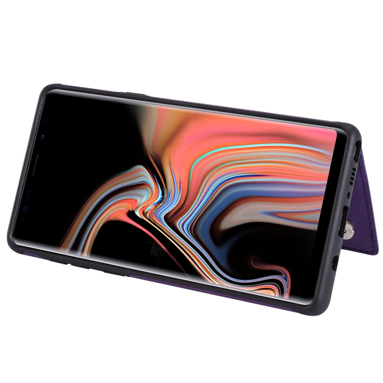 For Galaxy Note9 Solid Color Double Buckle Zipper Shockproof Protective Case