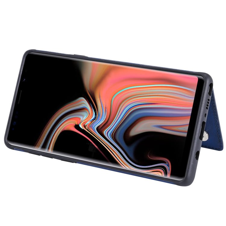 For Galaxy Note9 Solid Color Double Buckle Zipper Shockproof Protective Case