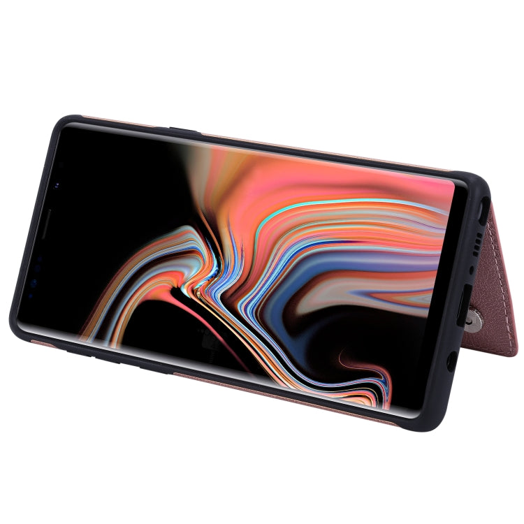 For Galaxy Note9 Solid Color Double Buckle Zipper Shockproof Protective Case