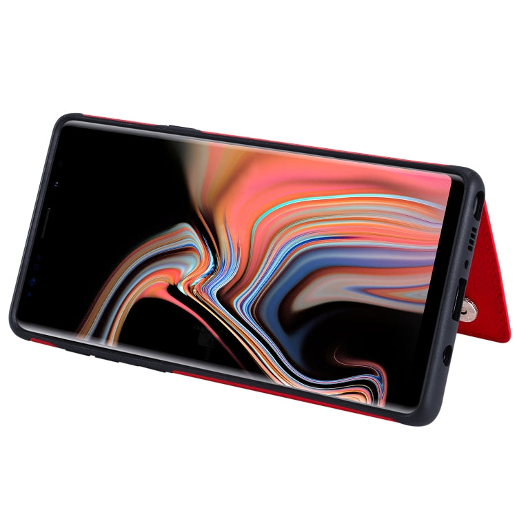 For Galaxy Note9 Solid Color Double Buckle Zipper Shockproof Protective Case