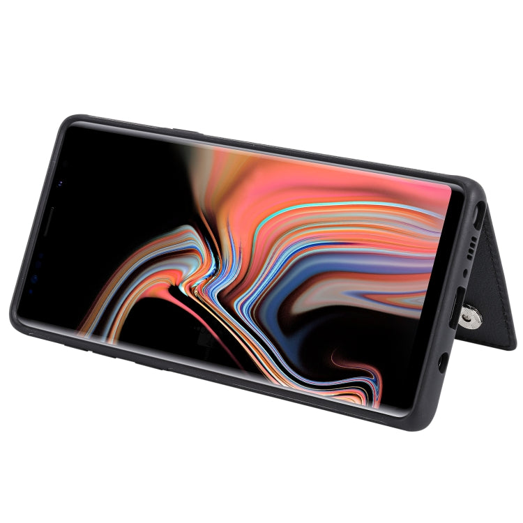 For Galaxy Note9 Solid Color Double Buckle Zipper Shockproof Protective Case