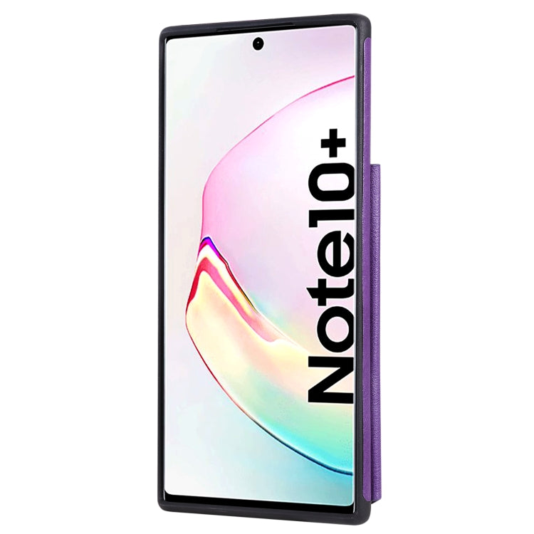 For Galaxy Note 10 Plus Solid Color Double Buckle Zipper Shockproof Protective Case
