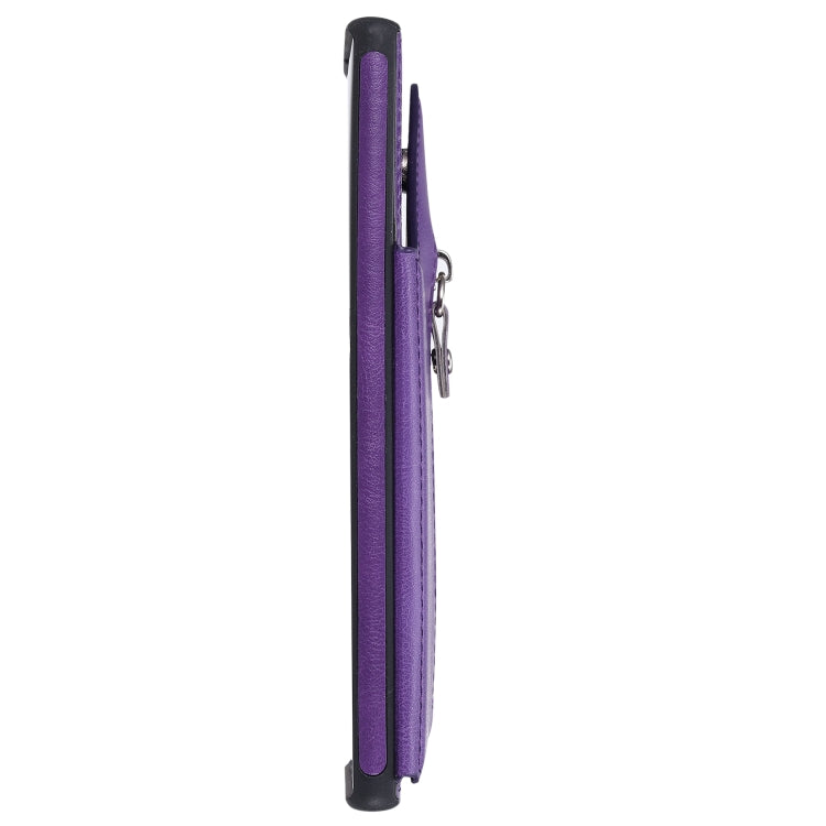 For Galaxy Note 10 Plus Solid Color Double Buckle Zipper Shockproof Protective Case
