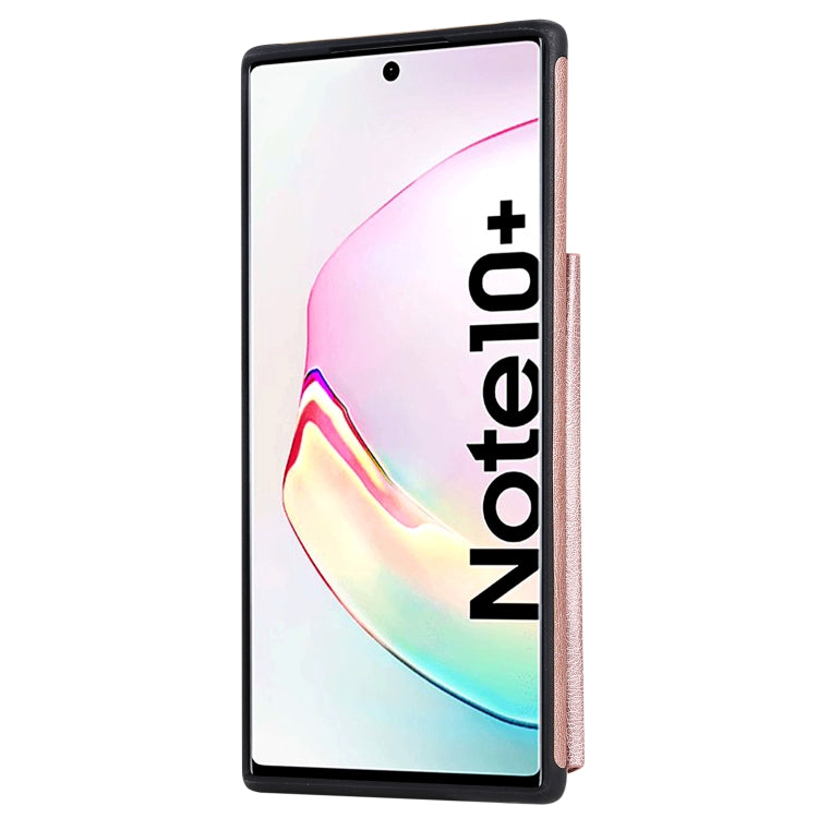 For Galaxy Note 10 Plus Solid Color Double Buckle Zipper Shockproof Protective Case