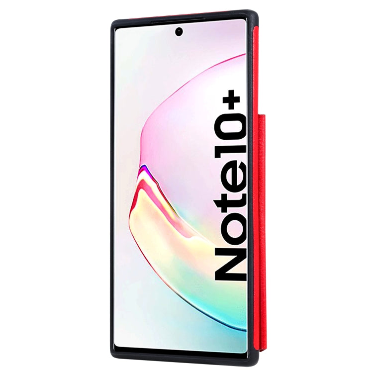 For Galaxy Note 10 Plus Solid Color Double Buckle Zipper Shockproof Protective Case