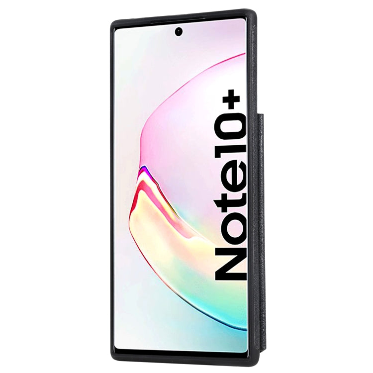 For Galaxy Note 10 Plus Solid Color Double Buckle Zipper Shockproof Protective Case