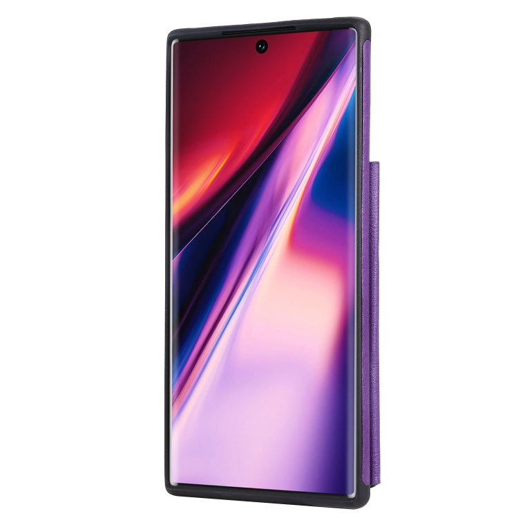 For Galaxy Note 10 Solid Color Double Buckle Zipper Shockproof Protective Case