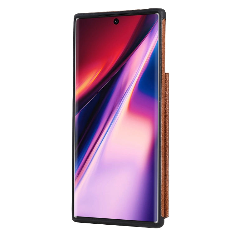 For Galaxy Note 10 Solid Color Double Buckle Zipper Shockproof Protective Case
