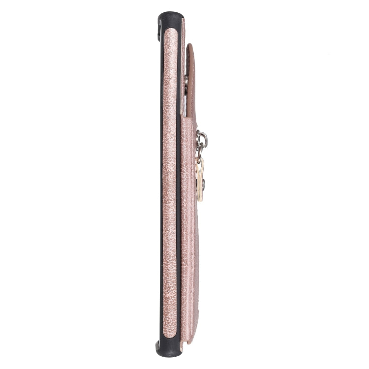 For Galaxy Note 10 Solid Color Double Buckle Zipper Shockproof Protective Case
