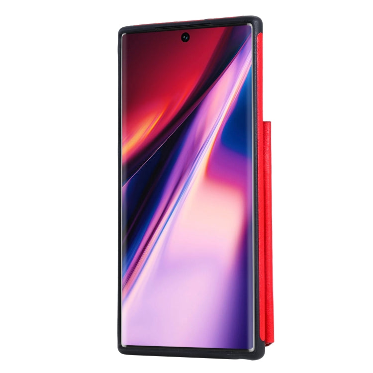 For Galaxy Note 10 Solid Color Double Buckle Zipper Shockproof Protective Case