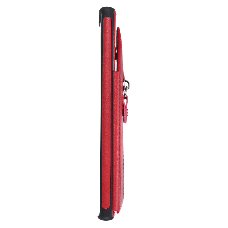 For Galaxy Note 10 Solid Color Double Buckle Zipper Shockproof Protective Case