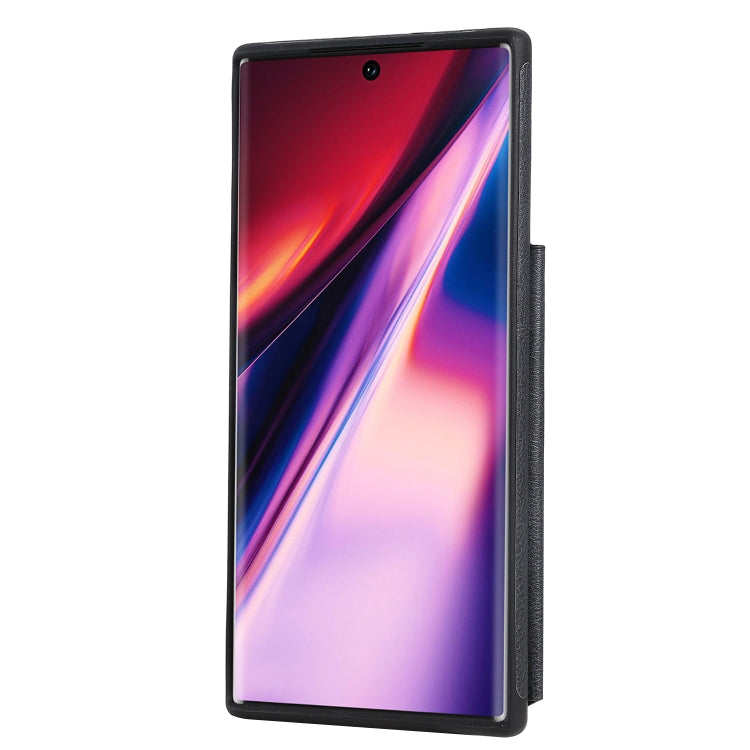 For Galaxy Note 10 Solid Color Double Buckle Zipper Shockproof Protective Case